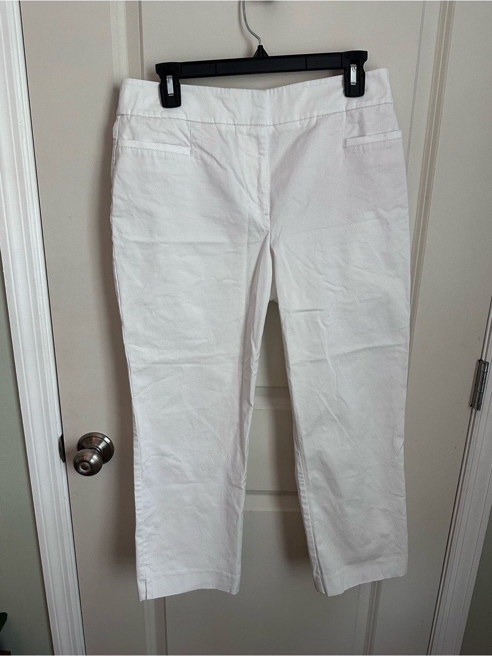 Ann Taylor Factory White High-Rise Dress Pants